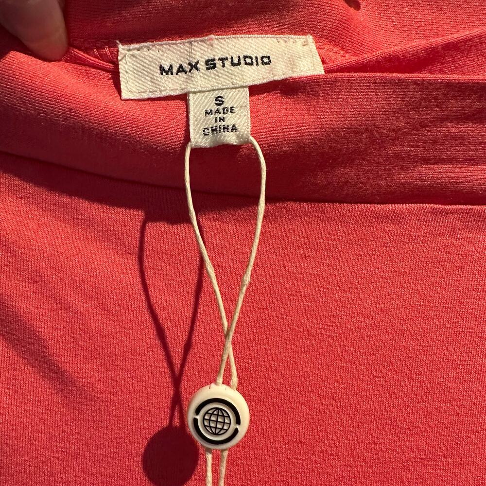 NWT Max Studio Size Small Coral Wrap Skirt Flowy Beach Cruise Boho Transitional - Picture 6 of 10